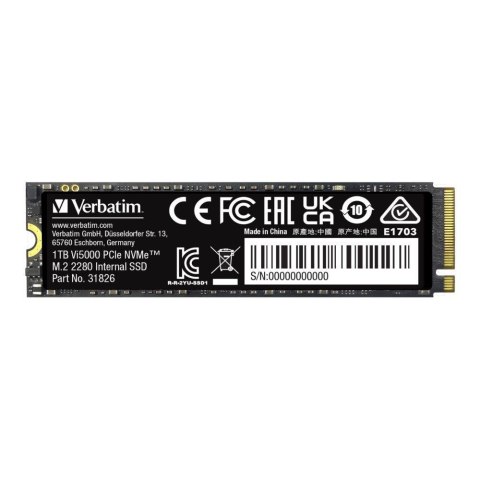 Dysk SSD Verbatim Vi5000 1TB M.2 PCIe Gen4 NVME 2280 (5000/4500 MB/s) Dysk SSD Verbatim Vi5000 1TB M.2 PCIe Gen4 NVME 2280 (5000/4500 MB/s)