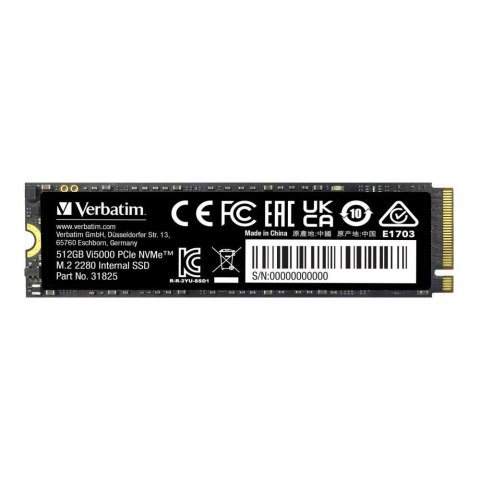 Dysk SSD Verbatim Vi5000 512GB M.2 PCIe Gen4 NVME 2280 (5000/2500 MB/s) Dysk SSD Verbatim Vi5000 512GB M.2 PCIe Gen4 NVME 2280 (5000/2500 MB/s)