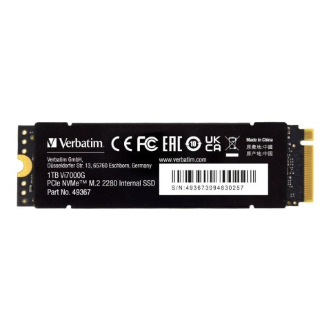 Dysk SSD Verbatim Vi7000G 1TB M.2 PCIe Gen4 NVME 2280 (7400/5500 MB/s) Dysk SSD Verbatim Vi7000G 1TB M.2 PCIe Gen4 NVME 2280 (7400/5500 MB/s)