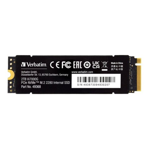 Dysk SSD Verbatim Vi7000G 2TB M.2 PCIe Gen4 NVME 2280 (7400/6700 MB/s) Dysk SSD Verbatim Vi7000G 2TB M.2 PCIe Gen4 NVME 2280 (7400/6700 MB/s)