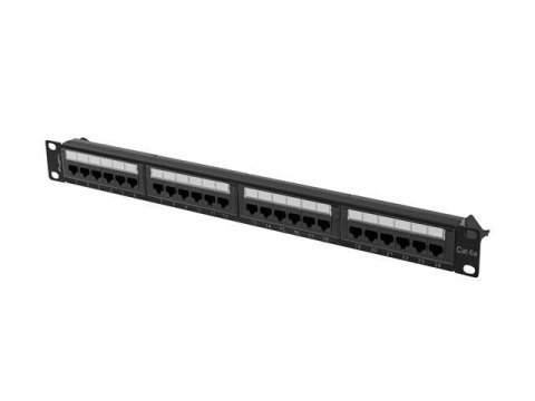 Patch panel Lanberg 24 port 1U kat.6A czarny Patch panel Lanberg 24 port 1U kat.6A czarny