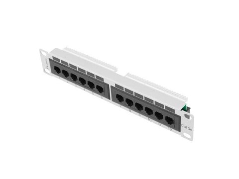 Patch panel Lanberg PPU5-9012-S 12 port 1U 10" kat.5e szary Patch panel Lanberg PPU5-9012-S 12 port 1U 10" kat.5e szary