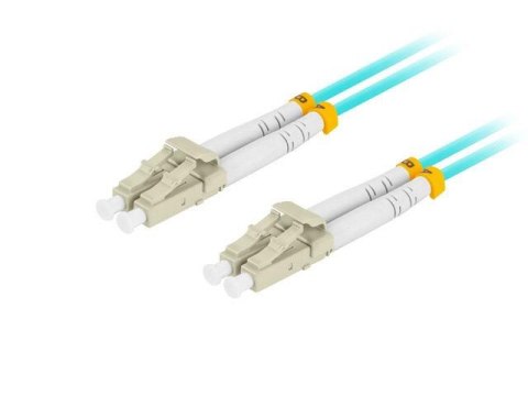 Patchcord światłowodowy Lanberg MM LC/UPC-LC/UPC DUPLEX 3.0MM OM3 50/125 LSZH 0.5m aqua Patchcord światłowodowy Lanberg MM LC/UPC-LC/UPC DUPLEX 3.0MM OM3 50/125 LSZH 0.5m aqua