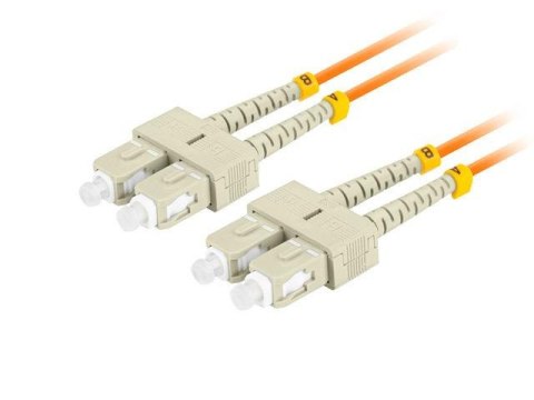 Patchcord światłowodowy Lanberg MM SC/UPC-SC/UPC DUPLEX 3.0mm OM2 50/125 LSZH 2m pomarańczowy Patchcord światłowodowy Lanberg MM SC/UPC-SC/UPC DUPLEX 3.0mm OM2 50/125 LSZH 2m pomarańczowy