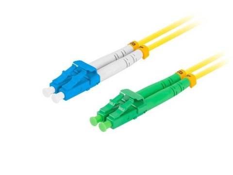 Patchcord światłowodowy Lanberg SM LC/APC-LC/UPC DUPLEX 3.0MM LSZH G657A1 0.5m żółty Patchcord światłowodowy Lanberg SM LC/APC-LC/UPC DUPLEX 3.0MM LSZH G657A1 0.5m żółty