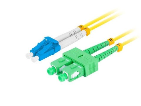 Patchcord światłowodowy Lanberg SM LC/UPC-SC/APC DUPLEX 3.0MM LSZH G657A1 2m żółty Patchcord światłowodowy Lanberg SM LC/UPC-SC/APC DUPLEX 3.0MM LSZH G657A1 2m żółty
