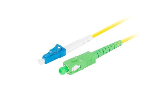 Patchcord światłowodowy Lanberg SM LC/UPC-SC/APC SIMPLEX 3.0MM LSZH G657A1 1m żółty Patchcord światłowodowy Lanberg SM LC/UPC-SC/APC SIMPLEX 3.0MM LSZH G657A1 1m żółty