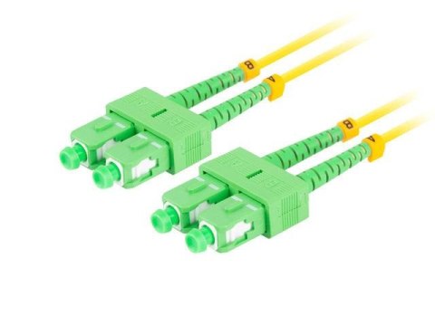 Patchcord światłowodowy Lanberg SM SC/APC-SC/APC DUPLEX 3.0mm LSZH G657A1 5m żółty Patchcord światłowodowy Lanberg SM SC/APC-SC/APC DUPLEX 3.0mm LSZH G657A1 5m żółty