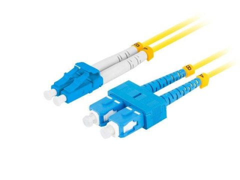 Patchcord światłowodowy Lanberg SM SC/UPC-LC/UPC DUPLEX 3.0MM LSZH G657A1 0.5m żółty Patchcord światłowodowy Lanberg SM SC/UPC-LC/UPC DUPLEX 3.0MM LSZH G657A1 0.5m żółty