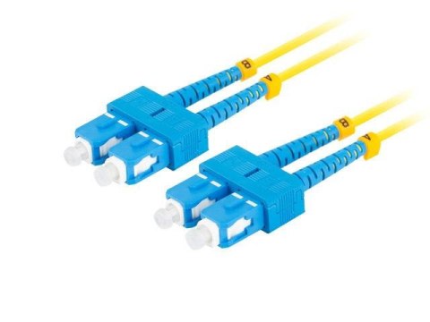 Patchcord światłowodowy Lanberg SM SC/UPC-SC/UPC DUPLEX 3.0mm LSZH G657A1 5m żółty Patchcord światłowodowy Lanberg SM SC/UPC-SC/UPC DUPLEX 3.0mm LSZH G657A1 5m żółty