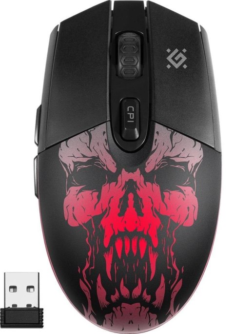Mysz bezprzewodowa Defender BETA GM-707L optyczna 1600dpi czarna LED AKUMULATOR 6 przycisków Gaming bezklikowa silent Mysz bezprzewodowa Defender BETA GM-707L optyczna 1600dpi czarna LED AKUMULATOR 6 przycisków Gaming bezklikowa silent