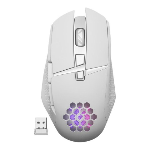 Mysz bezprzewodowa Defender GLORY GM-514 optyczna 3200dpi biała RGB AKUMULATOR 7 przycisków Gaming Mysz bezprzewodowa Defender GLORY GM-514 optyczna 3200dpi biała RGB AKUMULATOR 7 przycisków Gaming