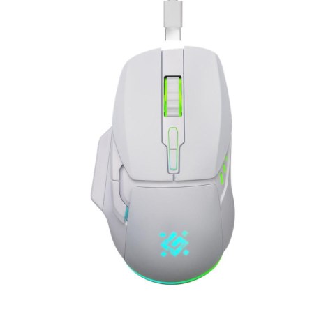 Mysz bezprzewodowa Defender STIX GM-009 optyczna 3200dpi biała RGB AKUMULATOR 7 przycisków Gaming bezklikowa silent Mysz bezprzewodowa Defender STIX GM-009 optyczna 3200dpi biała RGB AKUMULATOR 7 przycisków Gaming bezklikowa silent