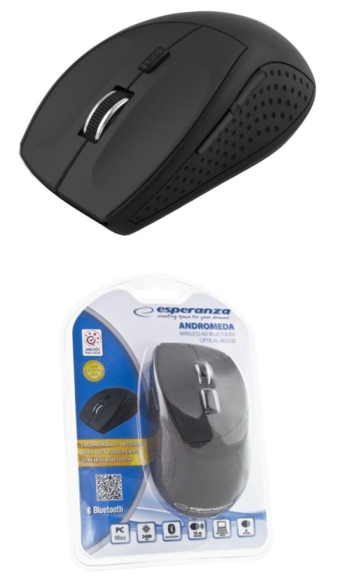 Mysz bezprzewodowa Esperanza ANDROMEDA EM123K optyczna czarna Mysz bezprzewodowa Esperanza ANDROMEDA EM123K optyczna czarna
