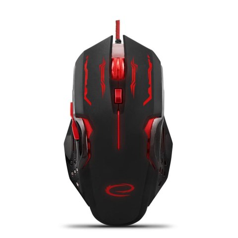 Mysz przewodowa Esperanza MX403 Apache optyczna Gaming 6D USB czerwono-czarna Mysz przewodowa Esperanza MX403 Apache optyczna Gaming 6D USB czerwono-czarna