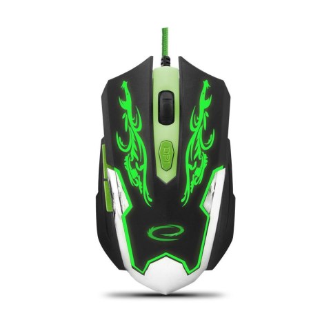 Mysz przewodowa Esperanza MX405 Cyborg optyczna Gaming 6D USB czarno-zielona Mysz przewodowa Esperanza MX405 Cyborg optyczna Gaming 6D USB czarno-zielona
