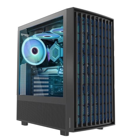 Obudowa Modecom BREEZE ARGB FLOW Midi USB Type-C, czarna Obudowa Modecom BREEZE ARGB FLOW Midi USB Type-C, czarna