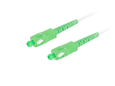 Patchcord światłowodowy Lanberg SM SC/APC-SC/APC SIMPLEX 3.0mm G657A2 5m biały Patchcord światłowodowy Lanberg SM SC/APC-SC/APC SIMPLEX 3.0mm G657A2 5m biały