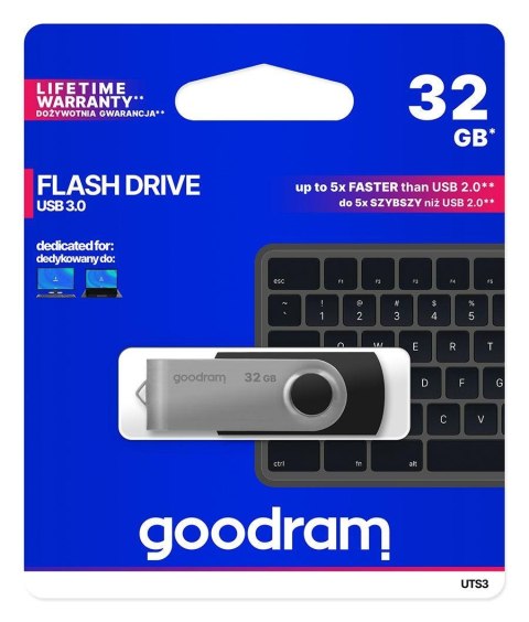 Pendrive GOODRAM Twister 32GB USB 3.2 Gen 1 Black Pendrive GOODRAM Twister 32GB USB 3.2 Gen 1 Black