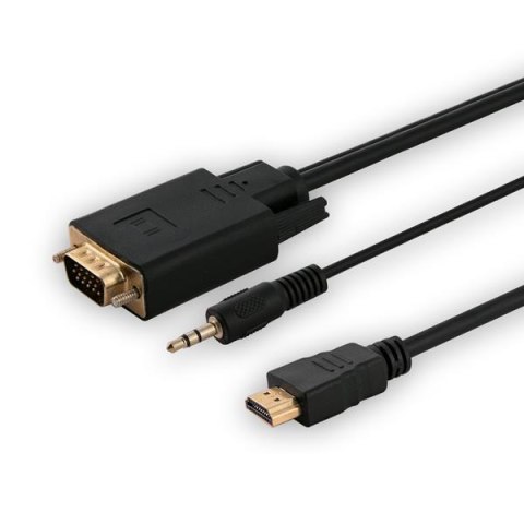 Kabel HDMI Savio CL-104 19pin męski - VGA męski 1,8m Kabel HDMI Savio CL-104 19pin męski - VGA męski 1,8m