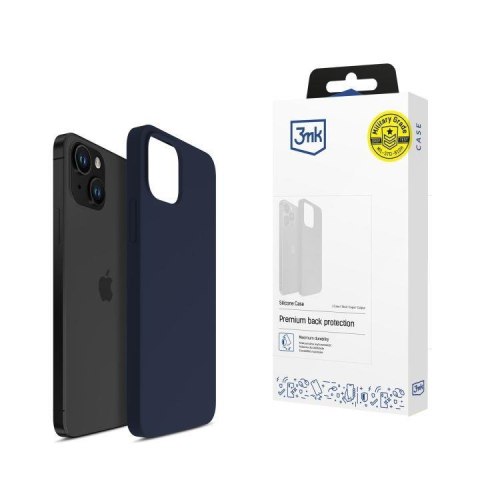 Etui na Apple iPhone 15 - 3mk Silicone Case Dark Navy Etui na Apple iPhone 15 - 3mk Silicone Case Dark Navy