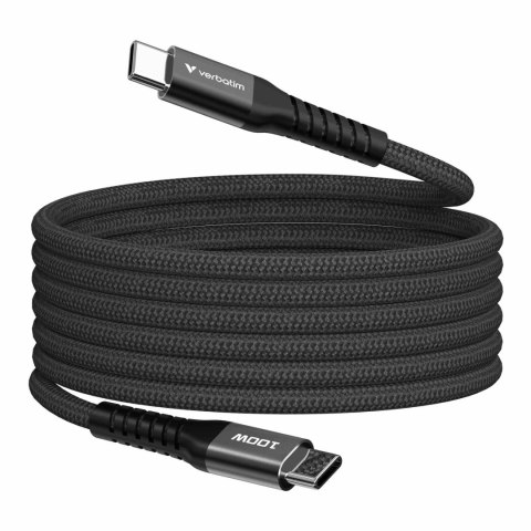 Kabel Verbatim USB-C(M) - USB-C(M) 1,2m, 100W, PD, czarny Kabel Verbatim USB-C(M) - USB-C(M) 1,2m, 100W, PD, czarny