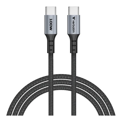 Kabel Verbatim USB-C(M) - USB-C(M) 1,2m, 100W, PD, czarny Kabel Verbatim USB-C(M) - USB-C(M) 1,2m, 100W, PD, czarny
