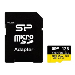 Karta pamięci Silicon Power microSDXC Power Inspire 128GB V30 UHS-I U3 A1 4K DDR200 170/150MB/s TLC + adapter