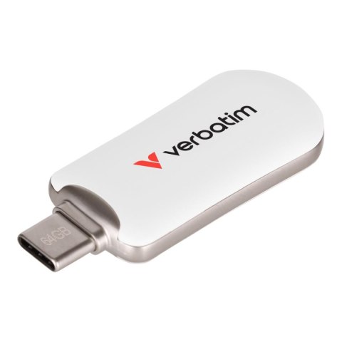 Pendrive Verbatim Plectra 64GB USB-C 3.0 White Pendrive Verbatim Plectra 64GB USB-C 3.0 White