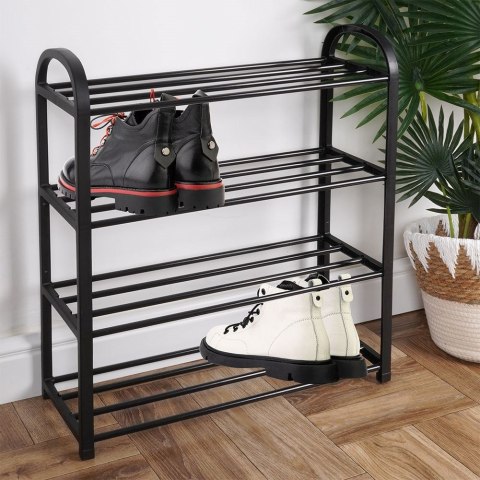 REGAŁ METALOWY PÓŁKA NA BUTY 4 POZIOMY 569732 REGAŁ METALOWY PÓŁKA NA BUTY 4 POZIOMY 569732
