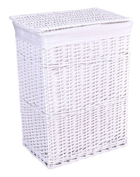 Kosz wiklinowy 40x30x60 cm - 72L - biały Kosz wiklinowy 40x30x60 cm - 72L - biały