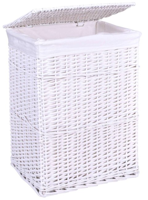 Kosz wiklinowy 40x30x60 cm - 72L - biały Kosz wiklinowy 40x30x60 cm - 72L - biały