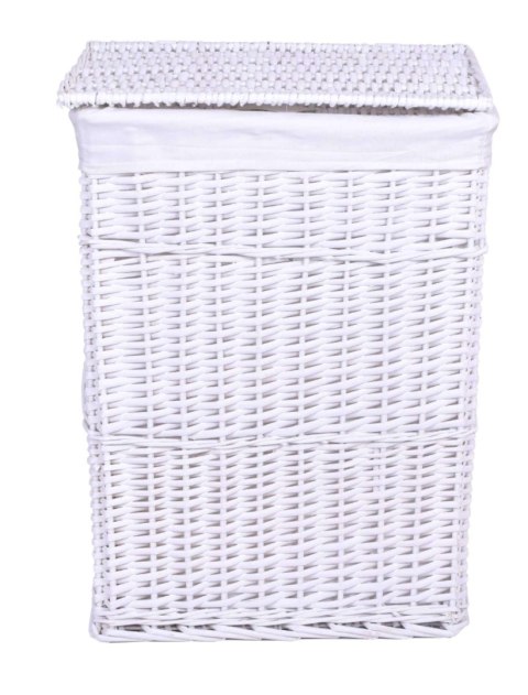 Kosz wiklinowy 48x36x66 cm - 114L - biały Kosz wiklinowy 48x36x66 cm - 114L - biały