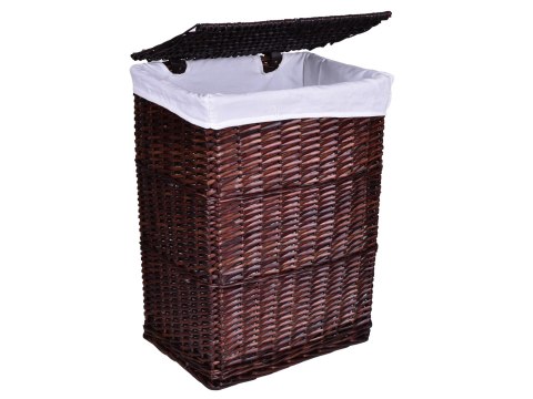 Kosz wiklinowy 48x36x66 cm - 114L - brązowy Kosz wiklinowy 48x36x66 cm - 114L - brązowy