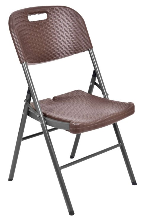Krzesło cateringowe składane RATTAN brązowe Krzesło cateringowe składane RATTAN brązowe