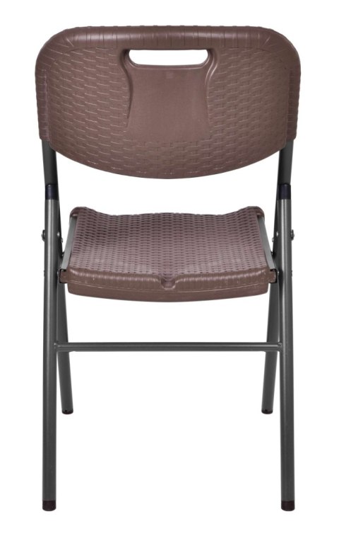 Krzesło cateringowe składane RATTAN brązowe Krzesło cateringowe składane RATTAN brązowe
