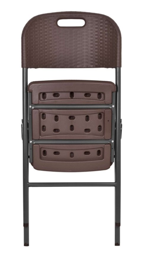Krzesło cateringowe składane RATTAN brązowe Krzesło cateringowe składane RATTAN brązowe
