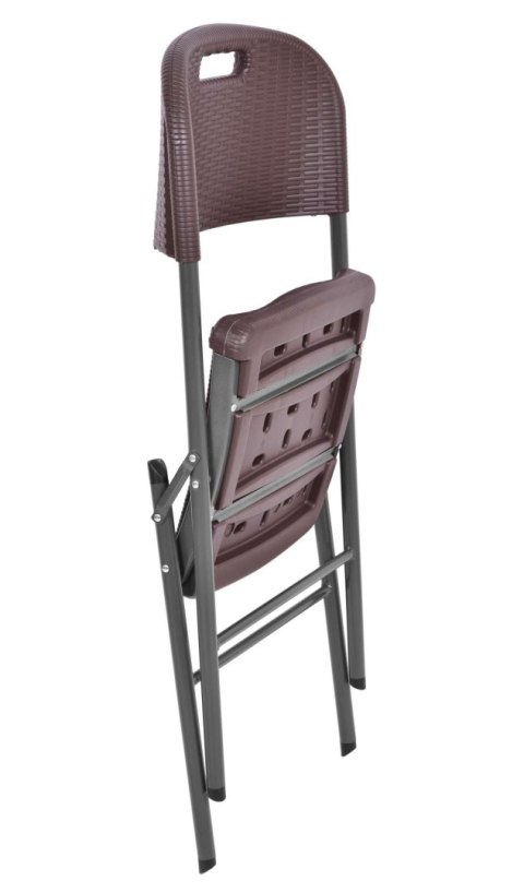 Krzesło cateringowe składane RATTAN brązowe Krzesło cateringowe składane RATTAN brązowe