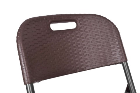 Krzesło cateringowe składane RATTAN brązowe Krzesło cateringowe składane RATTAN brązowe