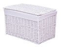 Kufer wiklinowy 76x46x46 cm - 160L - biały Kufer wiklinowy 76x46x46 cm - 160L - biały