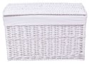 Kufer wiklinowy 76x46x46 cm - 160L - biały Kufer wiklinowy 76x46x46 cm - 160L - biały