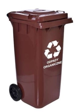 Pojemnik na odpady 120L kosz brązowy