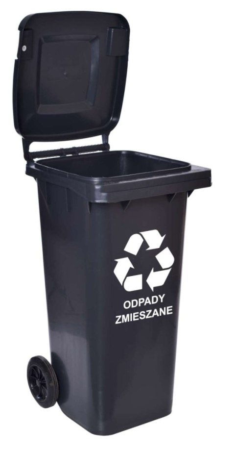 Pojemnik na odpady 120L kosz czarny Pojemnik na odpady 120L kosz czarny