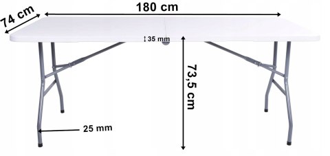 Stół cateringowy FETA składany w walizkę 180 cm Stół cateringowy FETA składany w walizkę 180 cm