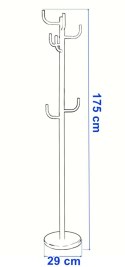 Wieszak stojący Wiktor 175cm- czarny Wieszak stojący Wiktor 175cm- czarny