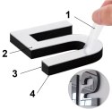 Zegar ścienny DIY NEPRI 65 130 cm czarny 3D