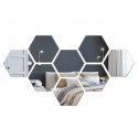 Dekoracyjne lustro akrylowe Hex - srebrne Dekoracyjne lustro akrylowe Hex - srebrne