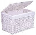 Kufer wiklinowy 66x40x40 cm - 105L - biały Kufer wiklinowy 66x40x40 cm - 105L - biały