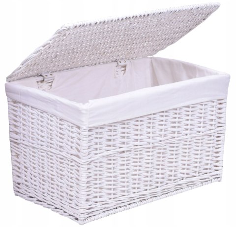 Kufer wiklinowy 66x40x40 cm - 105L - biały Kufer wiklinowy 66x40x40 cm - 105L - biały