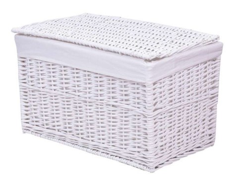 Kufer wiklinowy 66x40x40 cm - 105L - biały Kufer wiklinowy 66x40x40 cm - 105L - biały